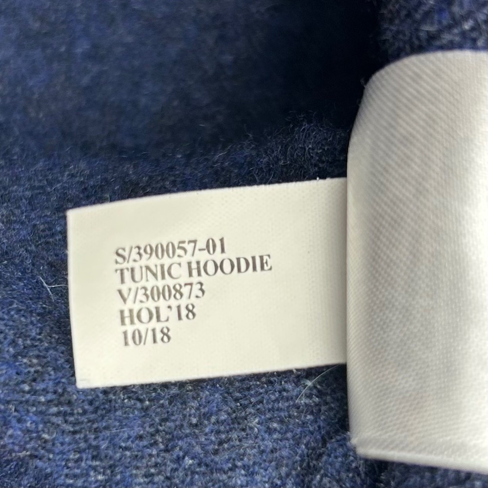 Banana Republic Tunic Hoodie Womens M Purple Blue Cashmere Merino Wool 390057-01 - Picture 5 of 11